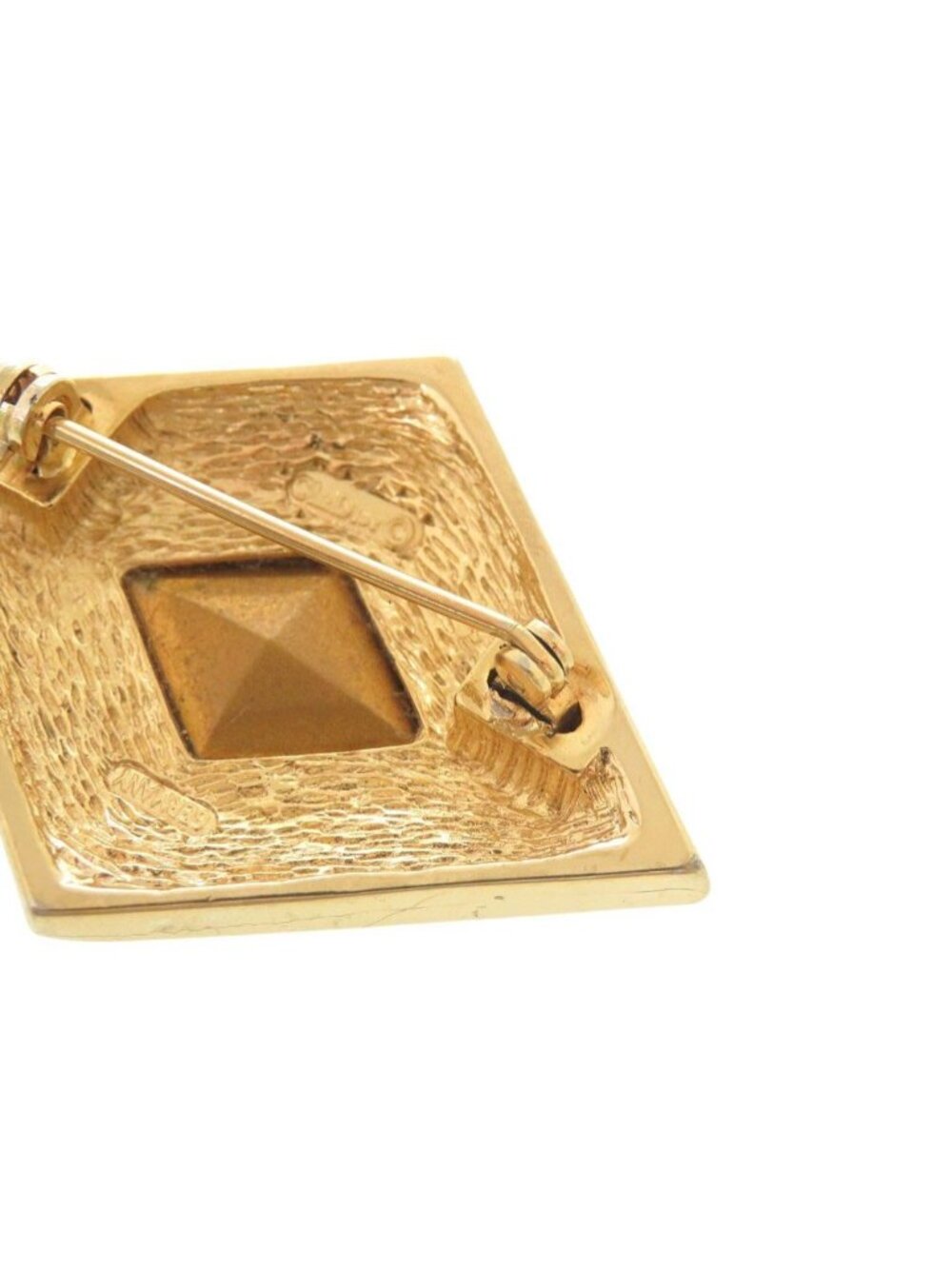 Dior Metal Line Stone Color Gold Brooch - Picture 4 of 9